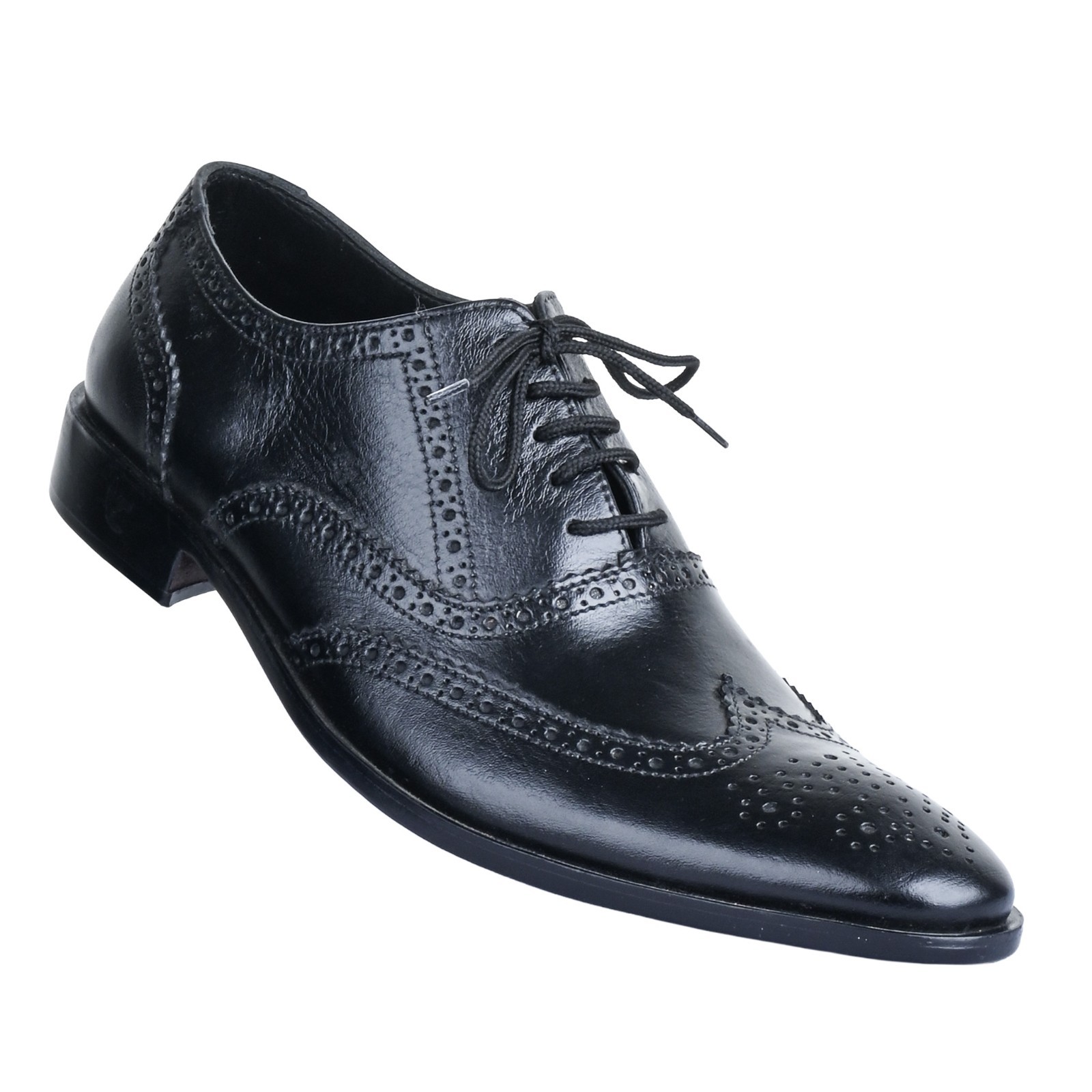 Scottish Highland Brogues Black Leather Oxford Kilt Shoes Formal Piper Wear