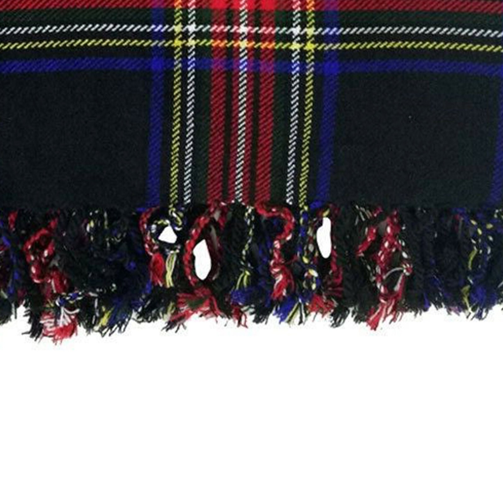 Scottish Men Tartan Fly Plaid Black Stewart Tartan Shawl Highland Wedding Wear