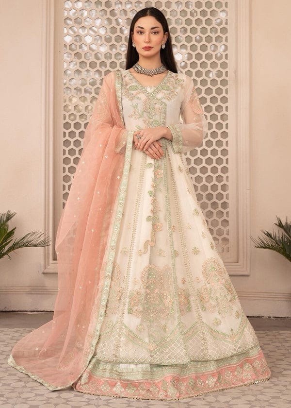 Women’s M Anarkali Net Embroidered Salwar Kameez Suit w/ Dupatta Multi