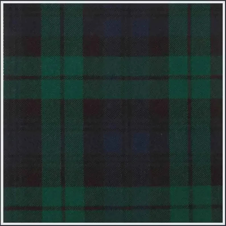Black Watch Modern Tartan Kilt – Handmade Heavy Weight Acrylic Wool, Leather Str