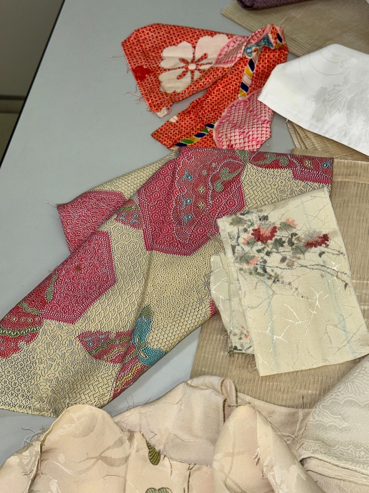 Japanese Vintage Kimono Fabric cloth Boro various Dirt Total of over 800g no1