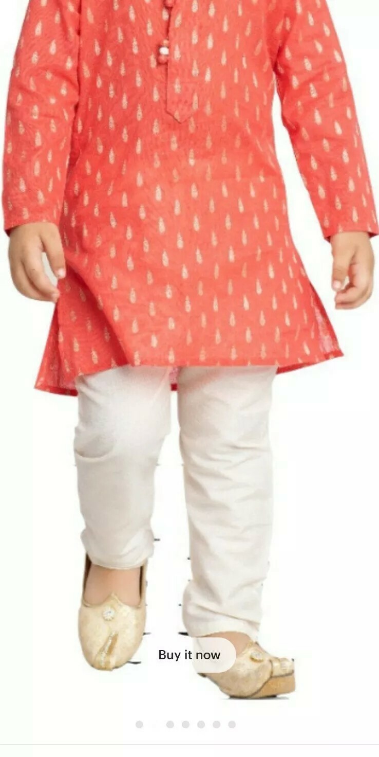 Special Eid Offer boy Banarsi Brocade Jacquard Kurta And Pajama Size 8 to 9 Ora