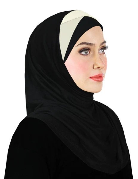 Lot of 12 Junior size Festive Amira Cotton Hijab 1 Color Pleats pull on Hijabs