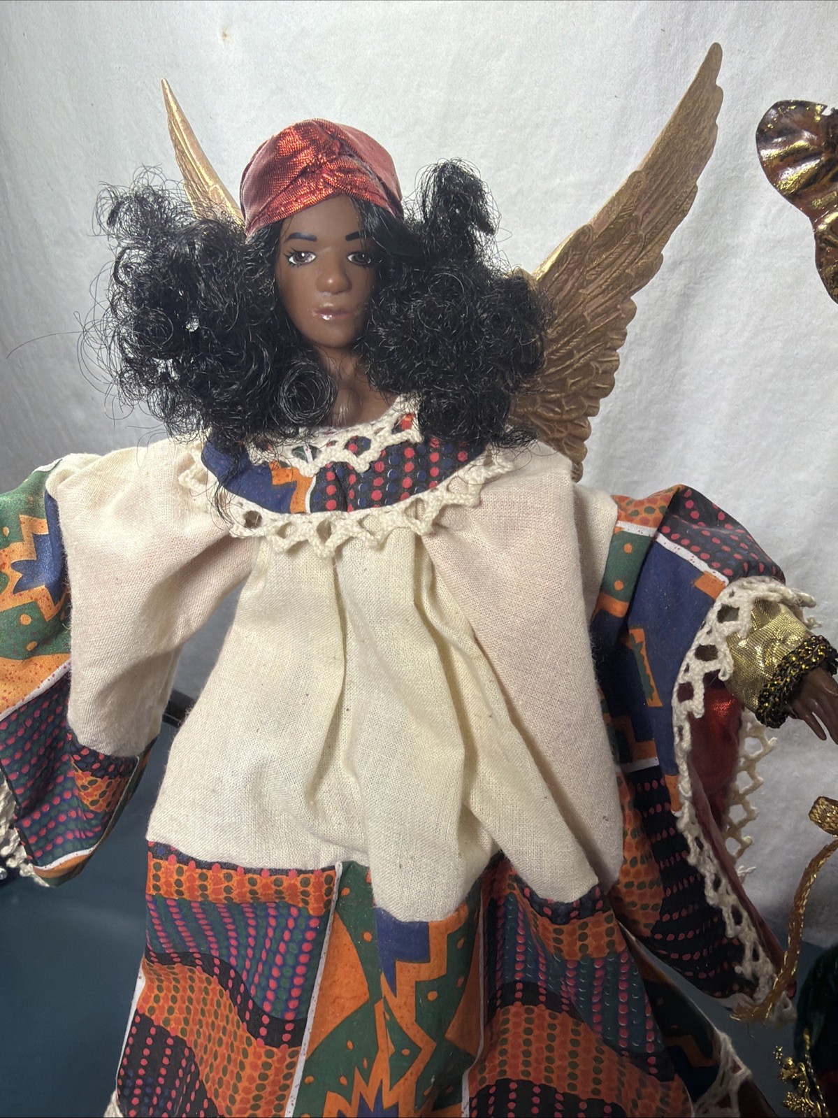 Lot Of 2 African American Black Angels Tribal Dress And Traditional Old World