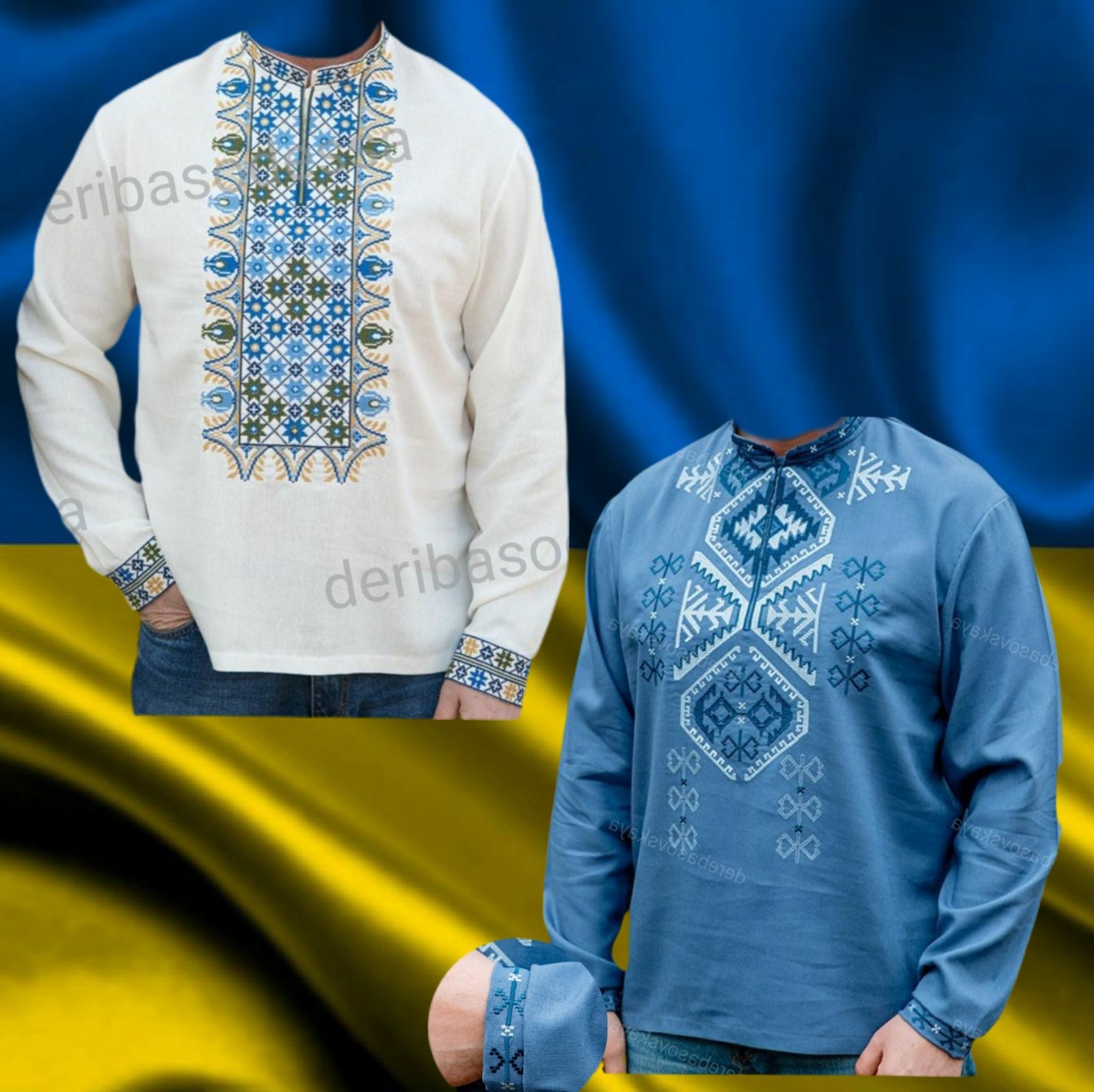 Ukrainian Embroidered Tradition shirt for men’s Sorochka Vyshyvanka . Size XXL