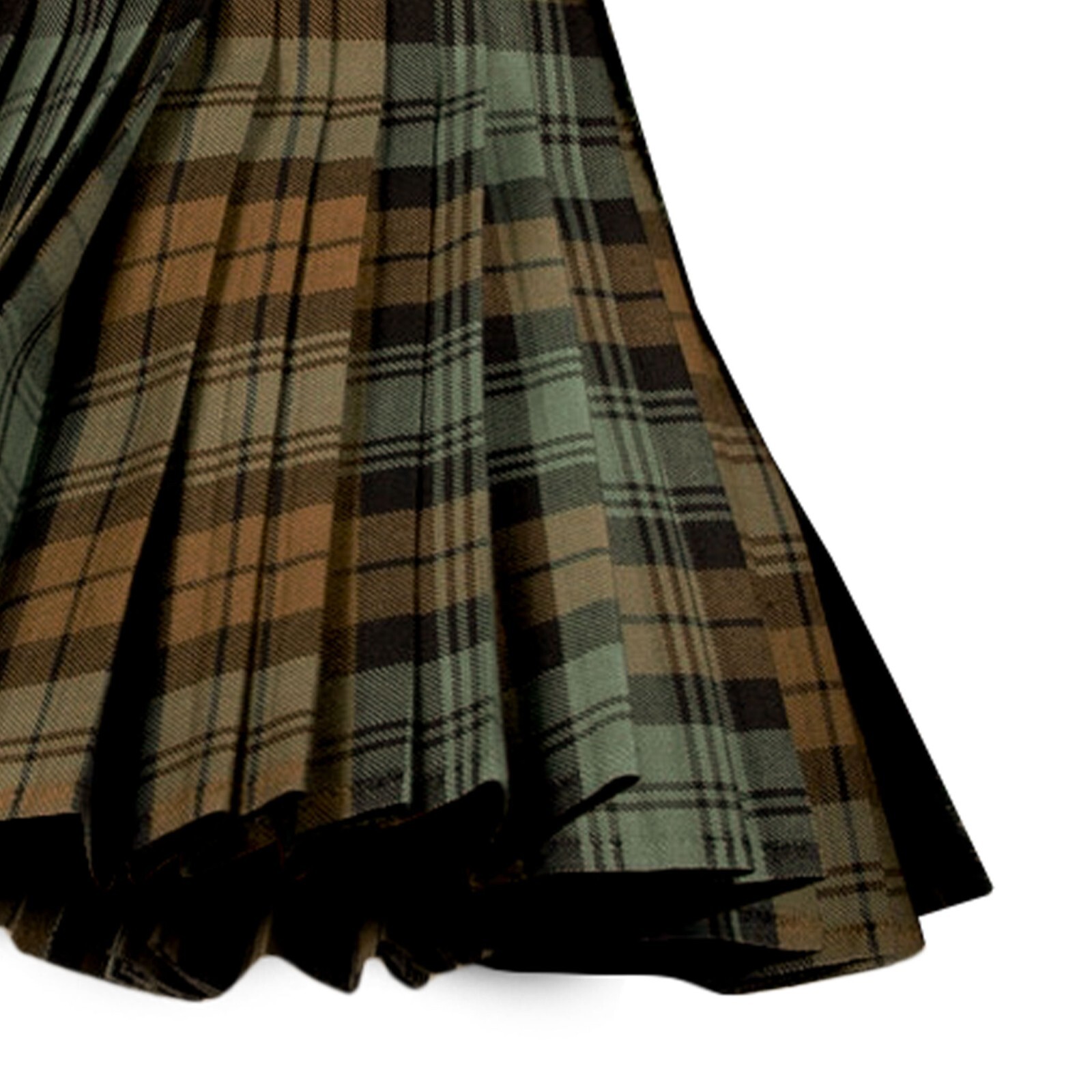 Mens Scottish Tartan Kilt Black Watch Weathered 8 Yards Highlanders Wedding Kilt