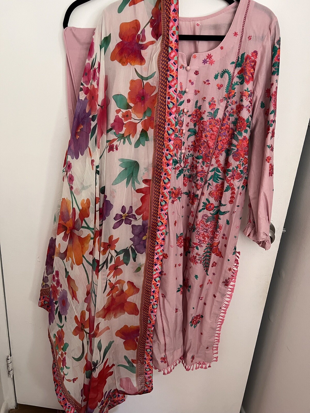 Pakistani Designer Hussain Rehar Embroidered Dress