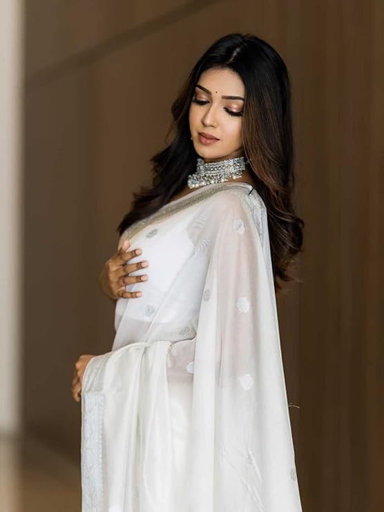 Women’s Cotton Linen Saree With Blouse Piece