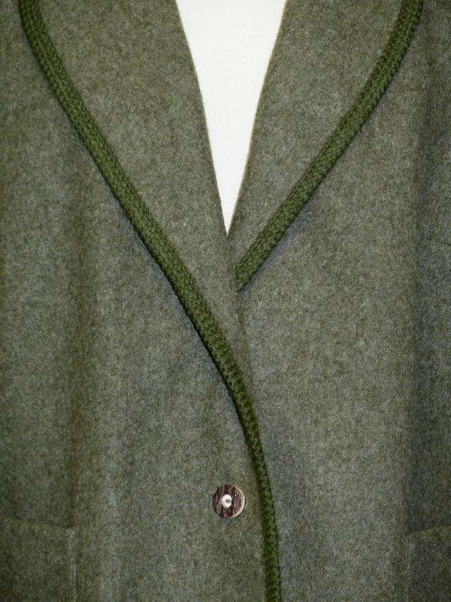 LODEN WOOL GREEN JACKET German Women Winter LINED Walk Coat B43″ /Eu 48/12 M