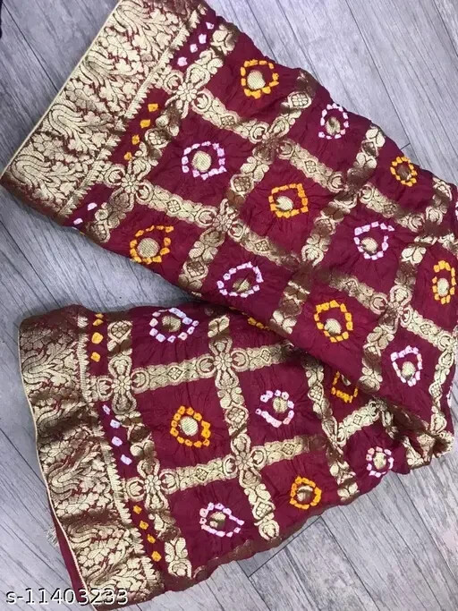 Women Banarasi Silk Saree with Blouse Piece