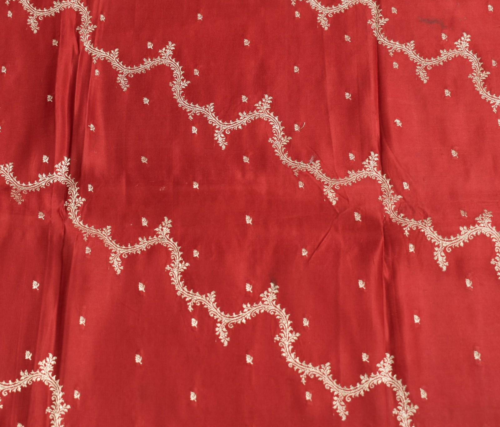 Sushila Vintage Heavy Saree Pure Satin Silk Banarasi Brocade Woven Sari Fabric