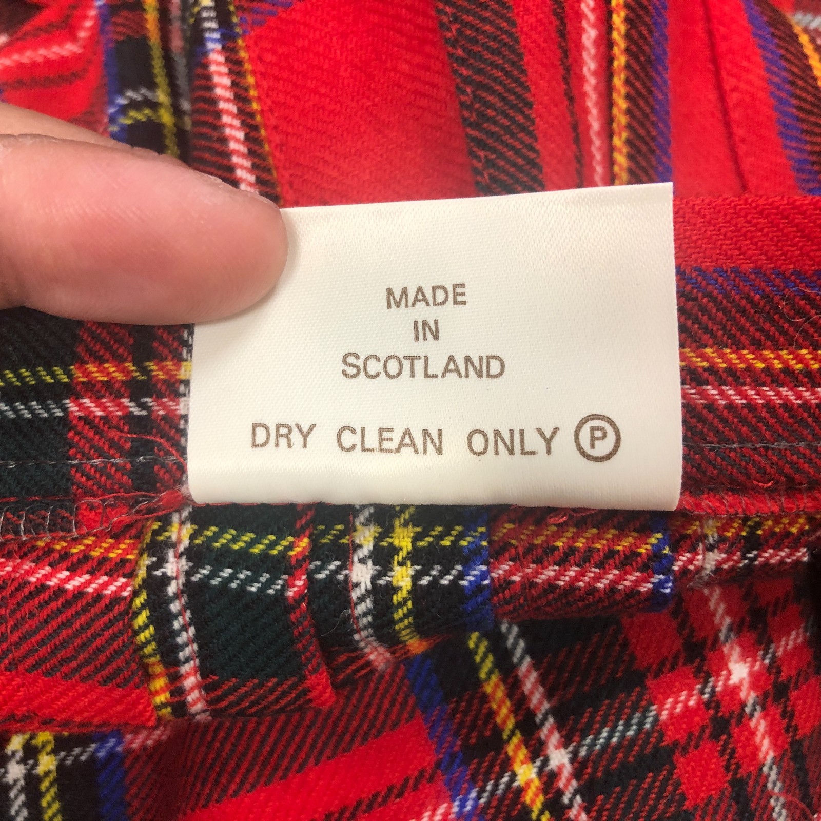 CLAN ROYAL OF SCOTLAND SKIRT KILT Plaid 100% Pure New Wool UK Size 12 NEVER WORN