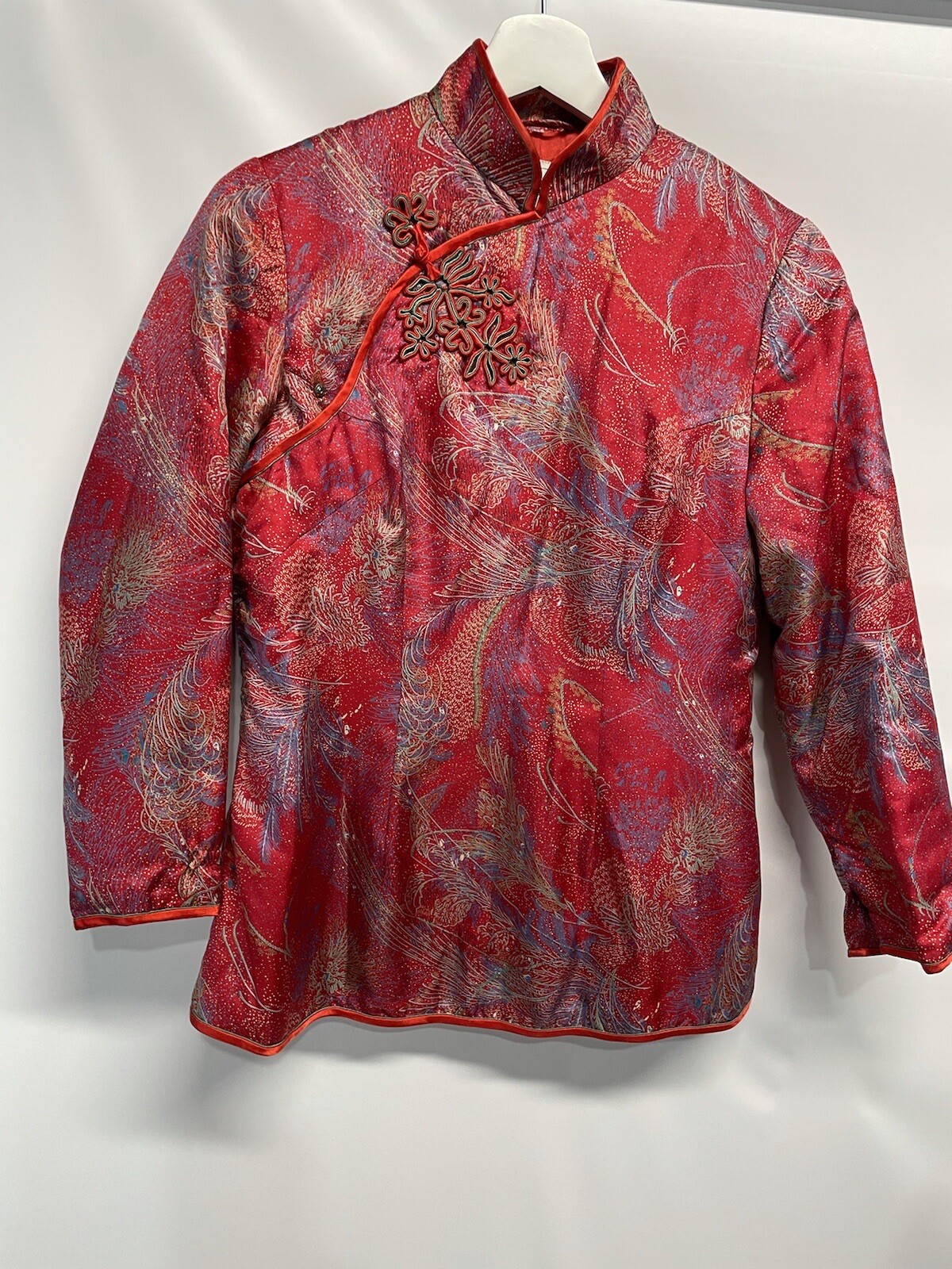 Peony Vintage Cardigan Asian Kimono Jacket 1950s Shanghai China Quilted S/M