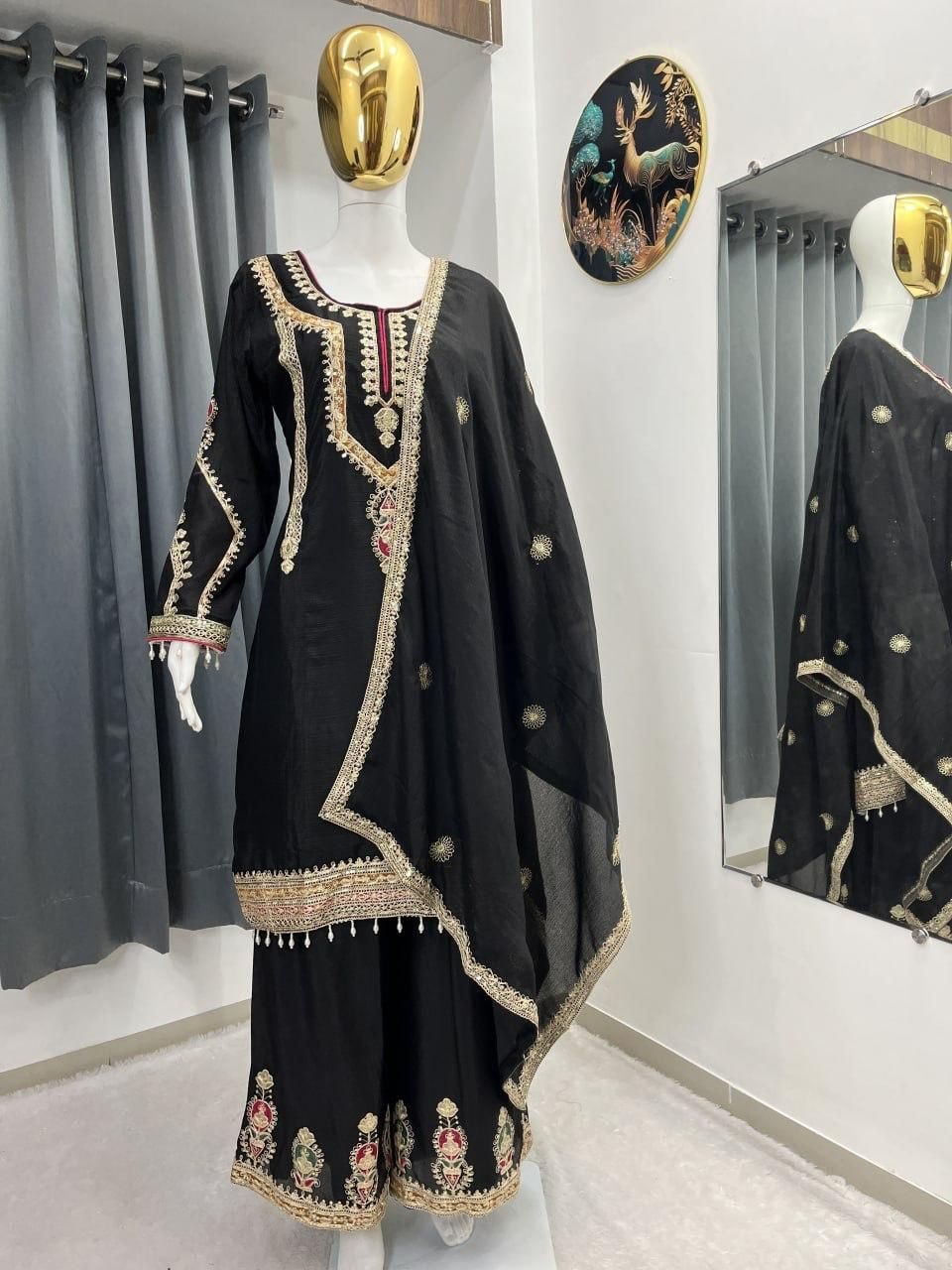 Designer Indian Pakistani top plazzo Bollywood Dress Party Wear Suit wedding