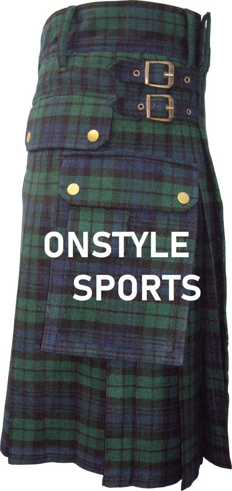 Modern Black Watch Tartan Utility Kilt – Scottish Festival Hybrid Kilt – NEW