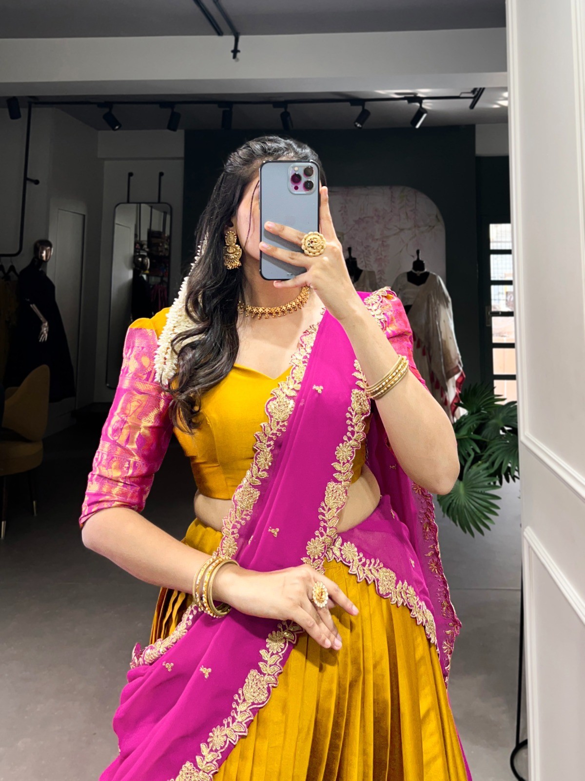 NEW DESIGNER GEORGETTE LEHENGA CHOLI WITH EMBROIDERY AND SEQUENCE WORK FOR WOMEN