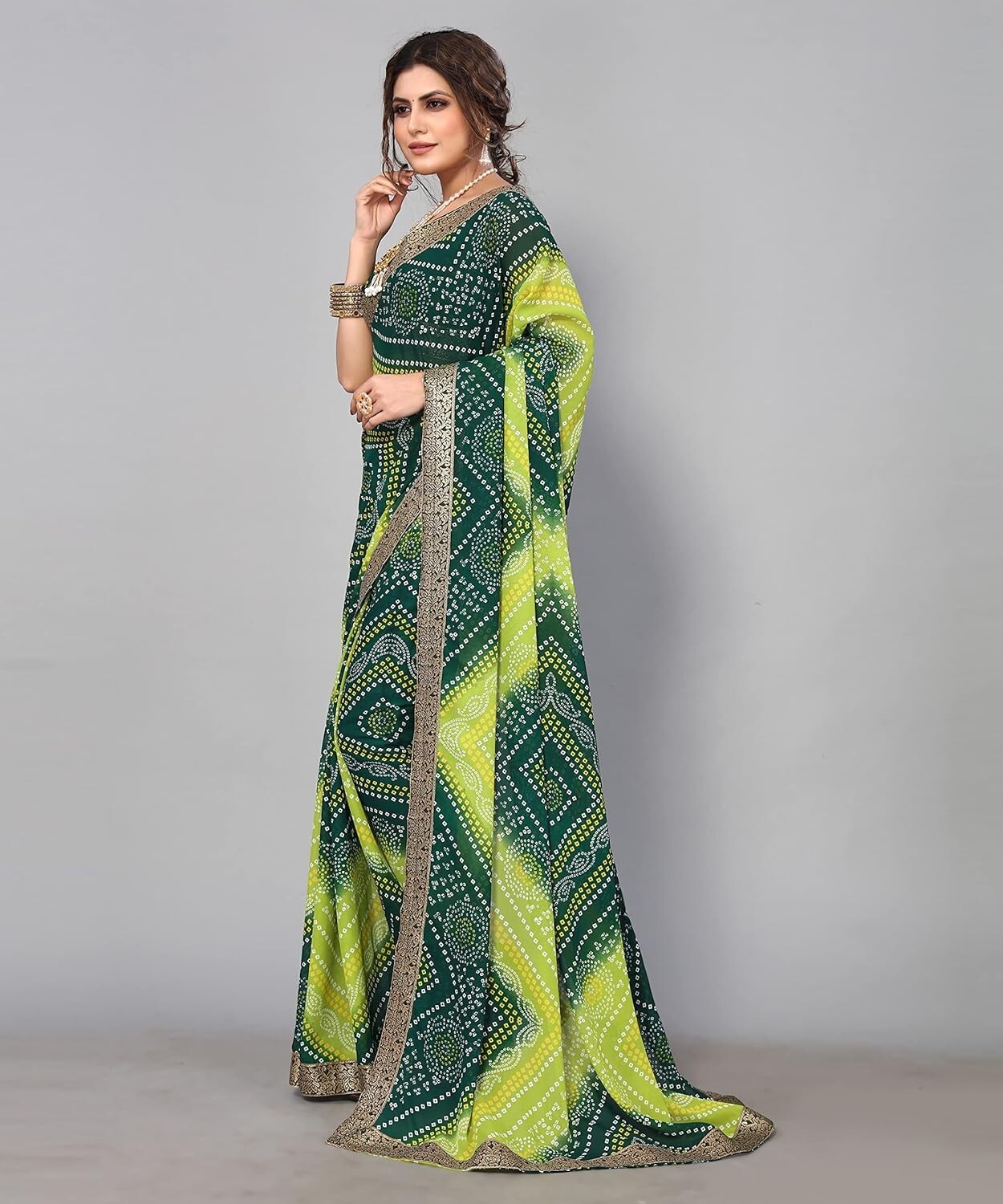 Women’s Georgette Printed Saree With Blouse Piece