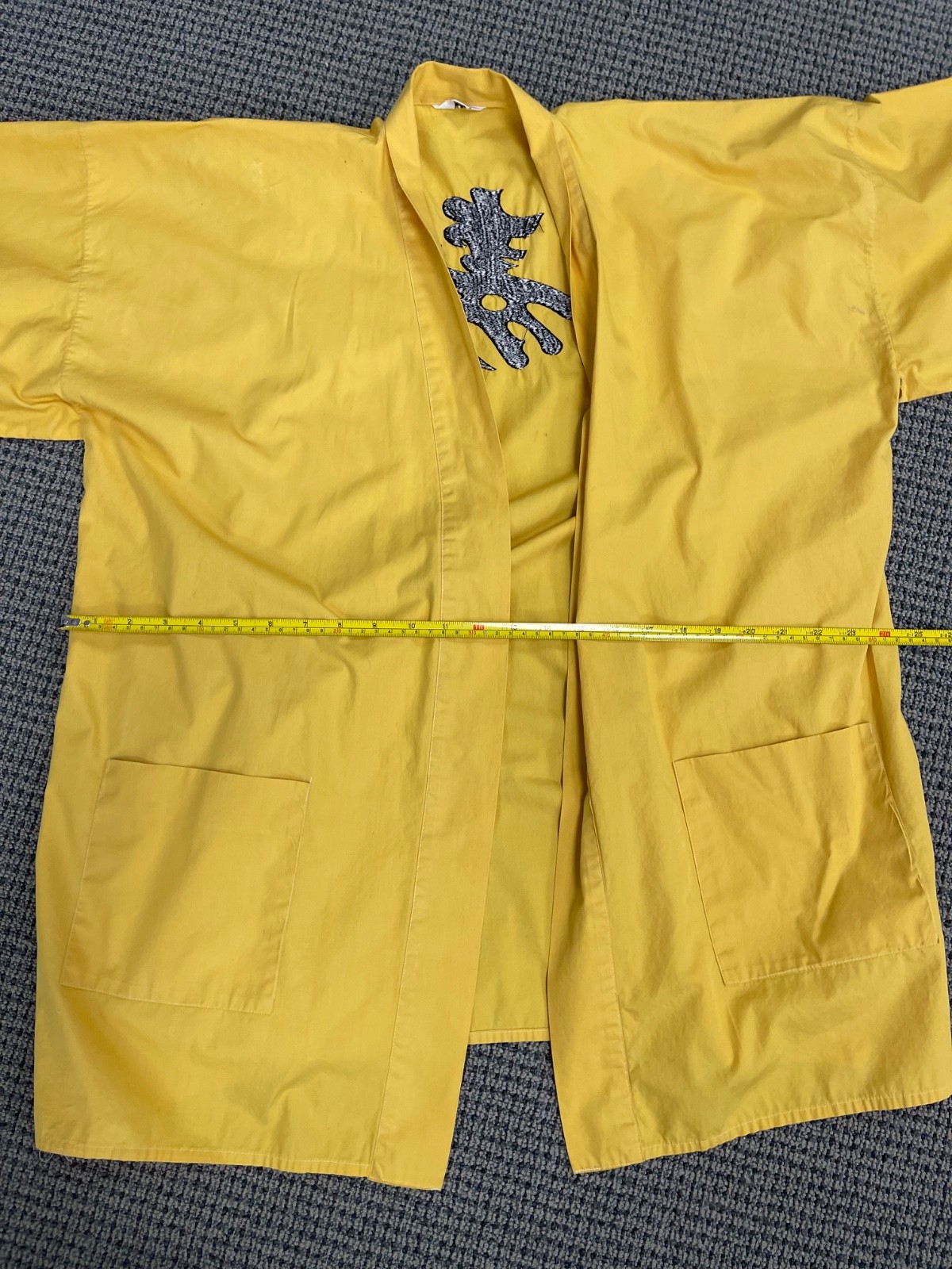 Japanese Yellow Kimono 100% Cotton Unbranded Made in Japan with Belt