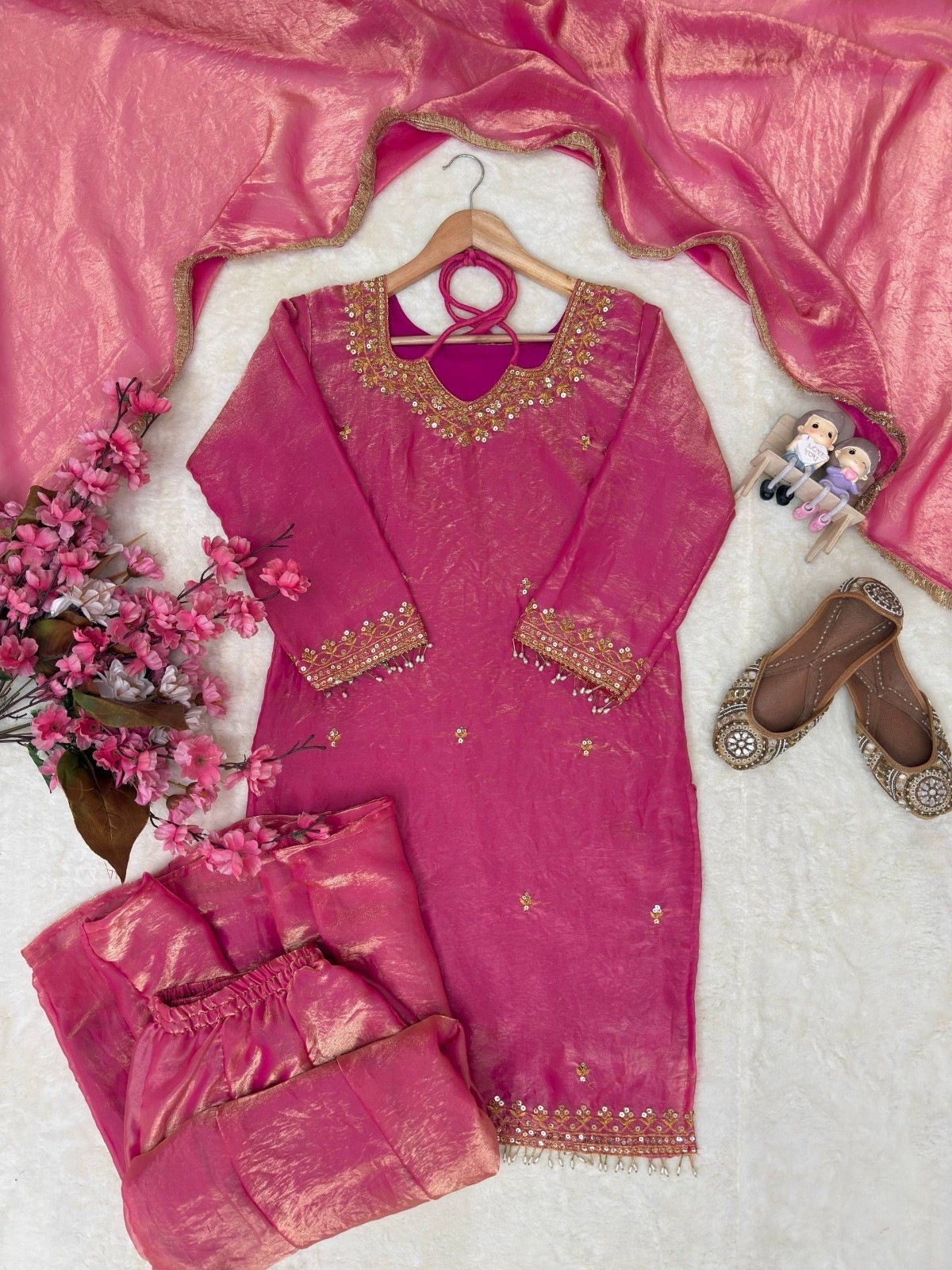 Designer Indian Pakistani top plazzo Kameez Bollywood Dress wedding