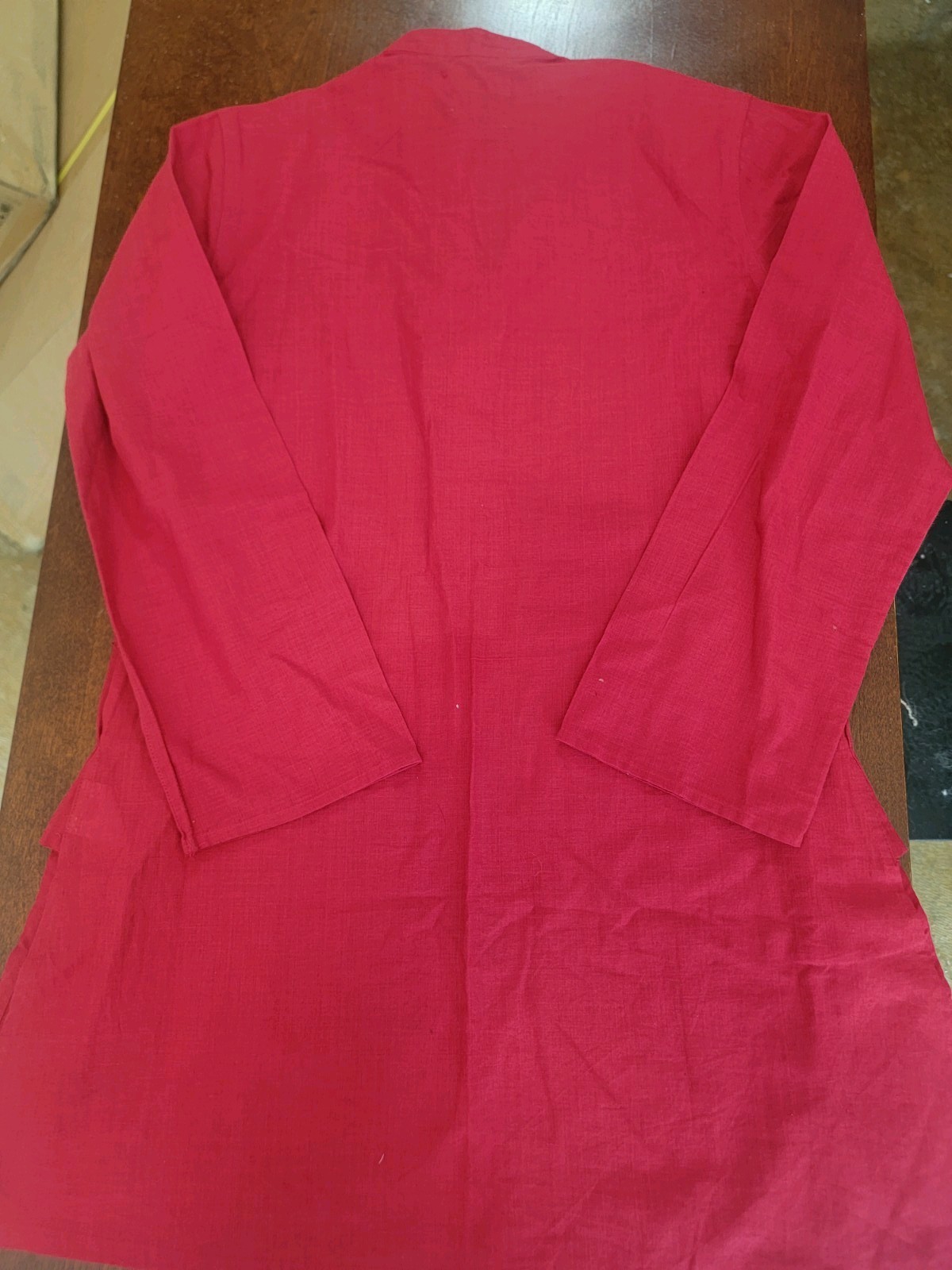 Fabindia Lot (3) Boys 6-8 Kurta Traditional Red Blue Yellow Tops Shirts *Flaw
