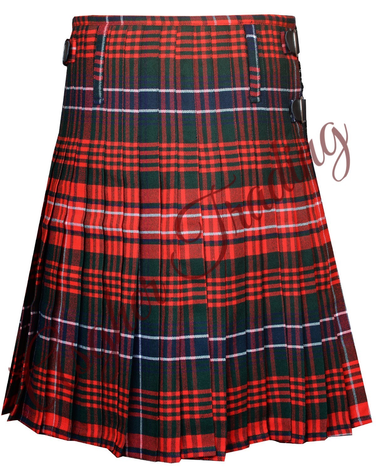 Scottish Highland CLAN Tartan Kilts Handmade 8 Yard Kilt & Accessories ( 9 PCS )