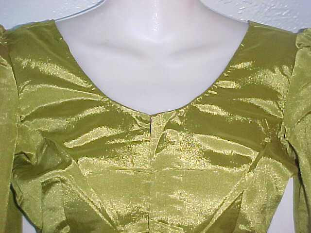 NEW Henna Green BREATHTAKING Choli TUNIC FOR SARI BLOUSE 32″ Bust SIZE Dance TOP