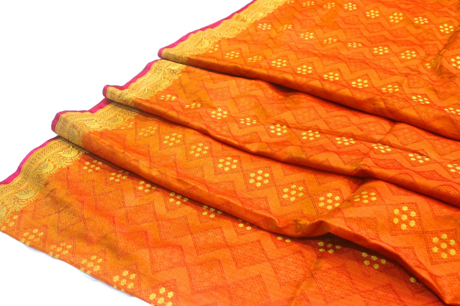 Vintage Heavy Brocade Sari Organza Silk Banarasi Antique Silver Zari Work SarI