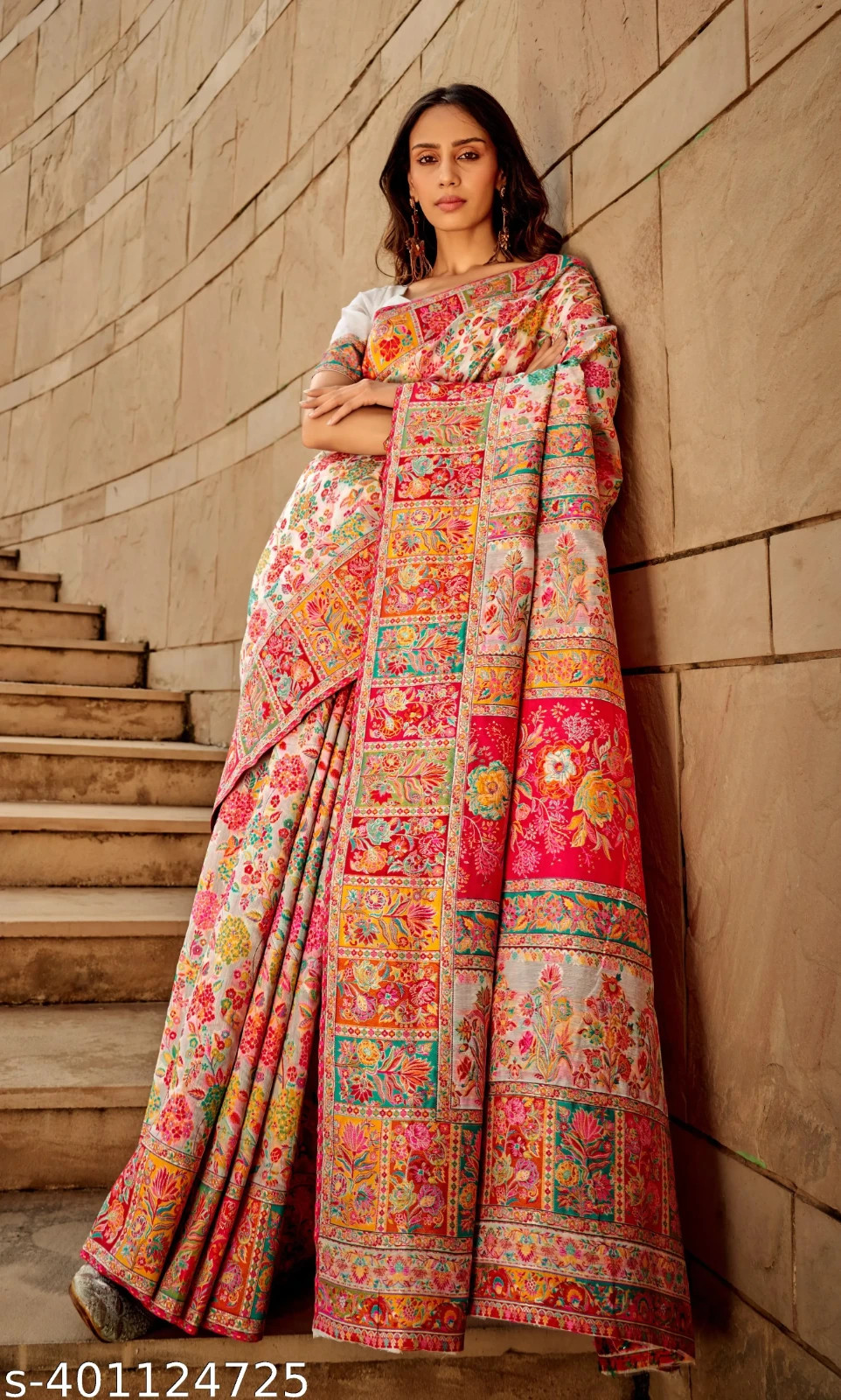 Women’s Kanchipuram Paithani Silk saree with Running Blouse