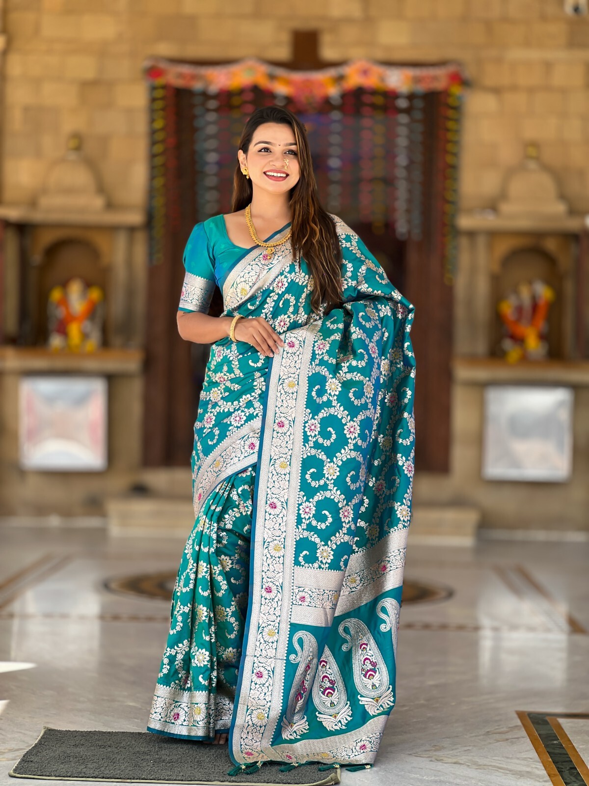 NEW SAREE BLOUSE NEW SARI INDIAN WEDDING DESIGNER PAKISTANI PARTY WEAR BOLLYWOOD