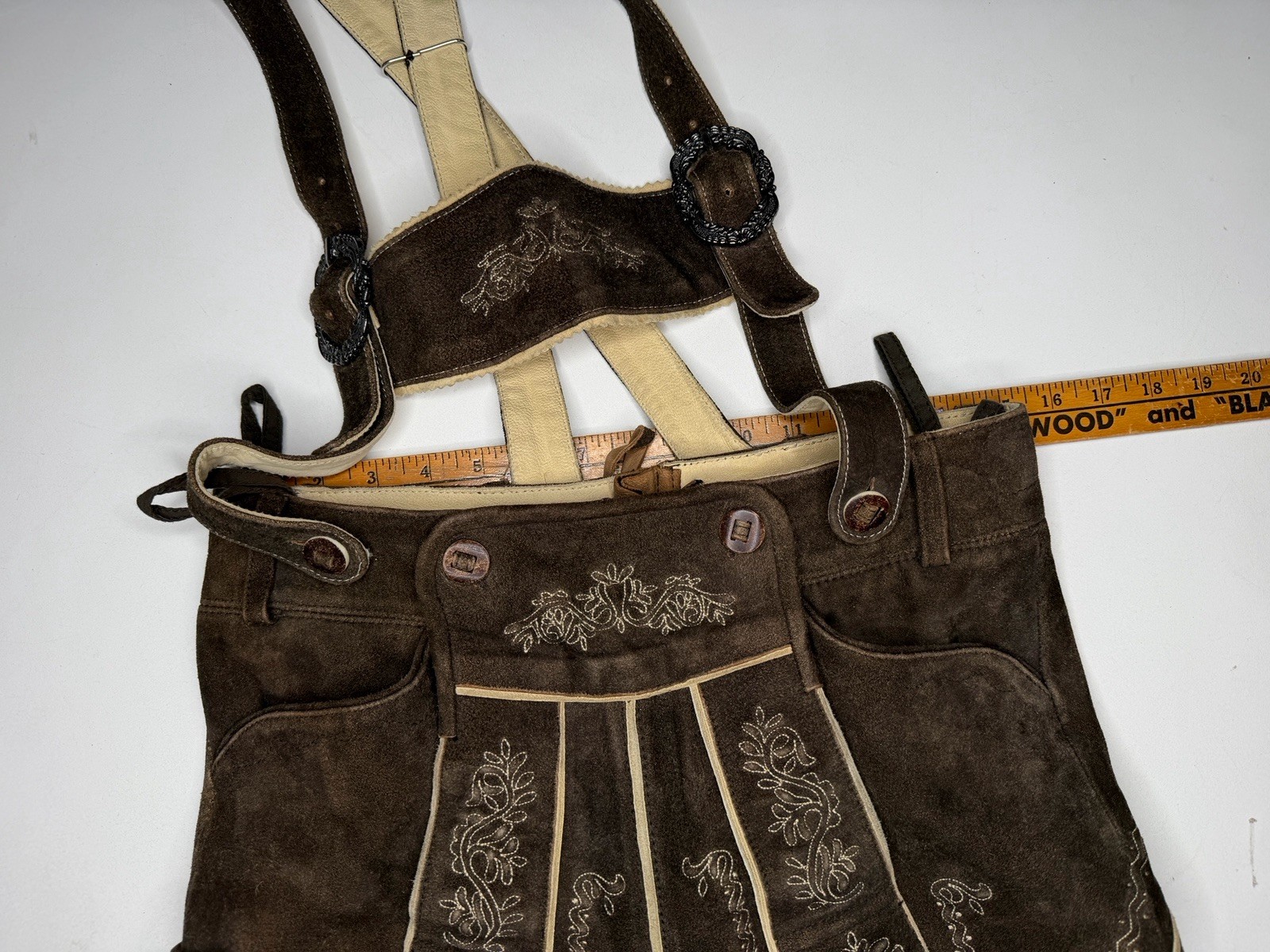 Alm Sach Leather Traditional German Trachten Lederhosen | 30