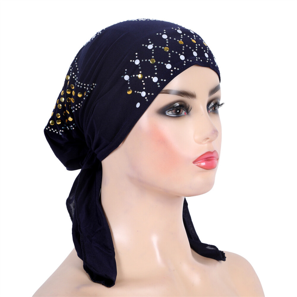 Muslim Women Hijab Cancer Hat Chemo Inner Cap Hair Loss Head Scarf Turban Wrap