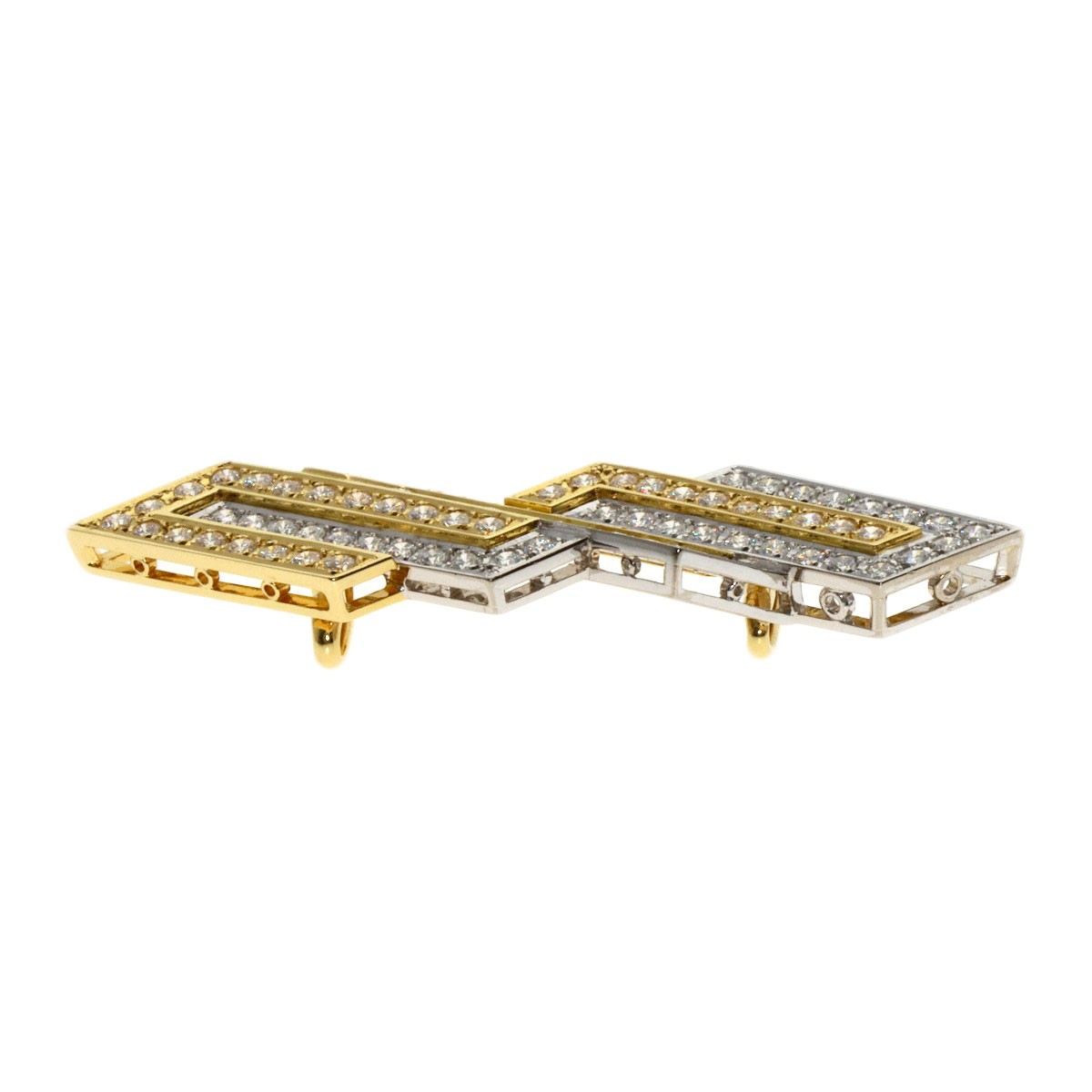 MIKIMOTO Diamond Obi closure K18 White Gold K14 Yellow Gold Ladies [Used]
