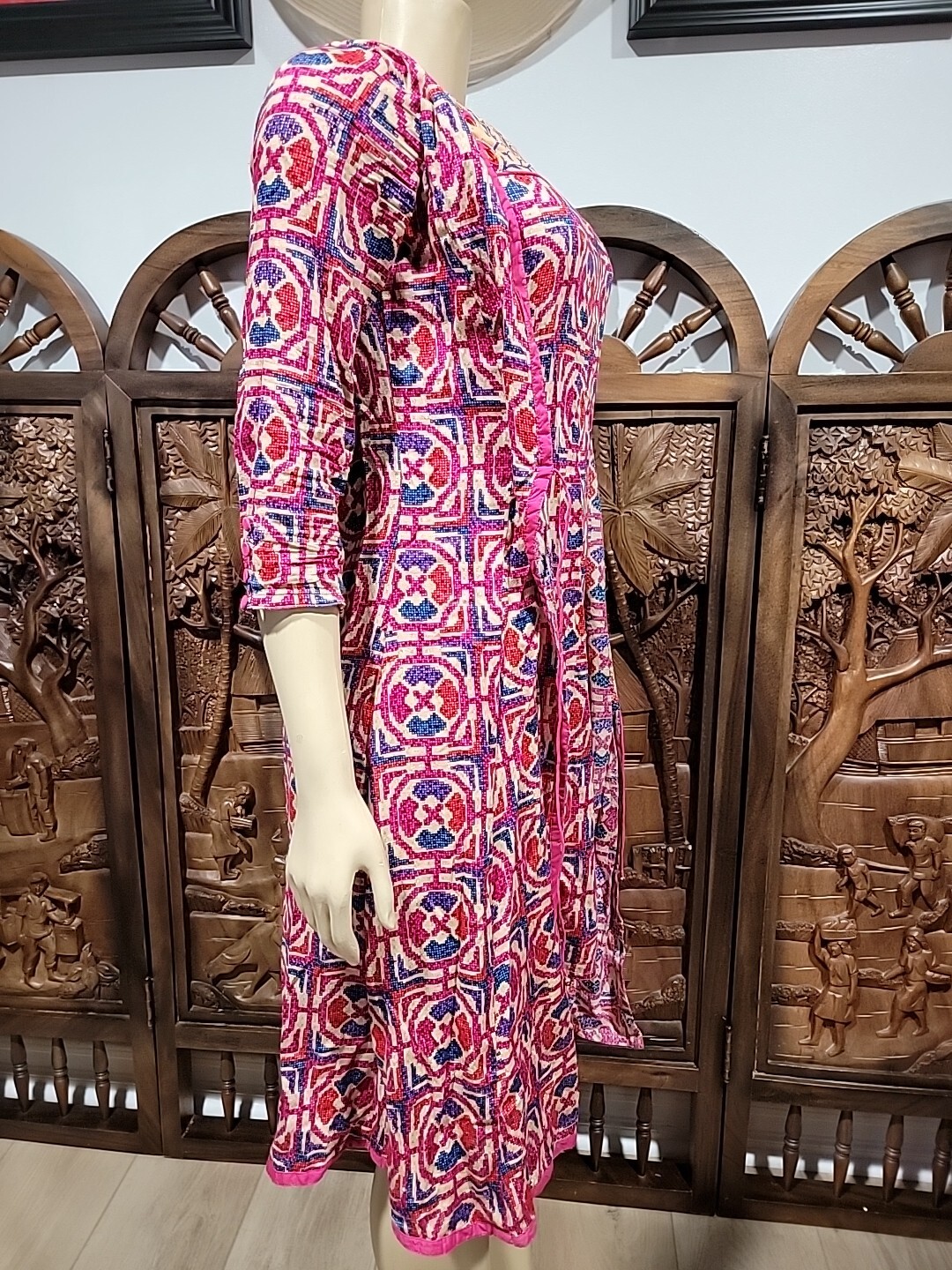 Sailor Regular Fit Size S Multicolor Woven Long Kurti Dress #C