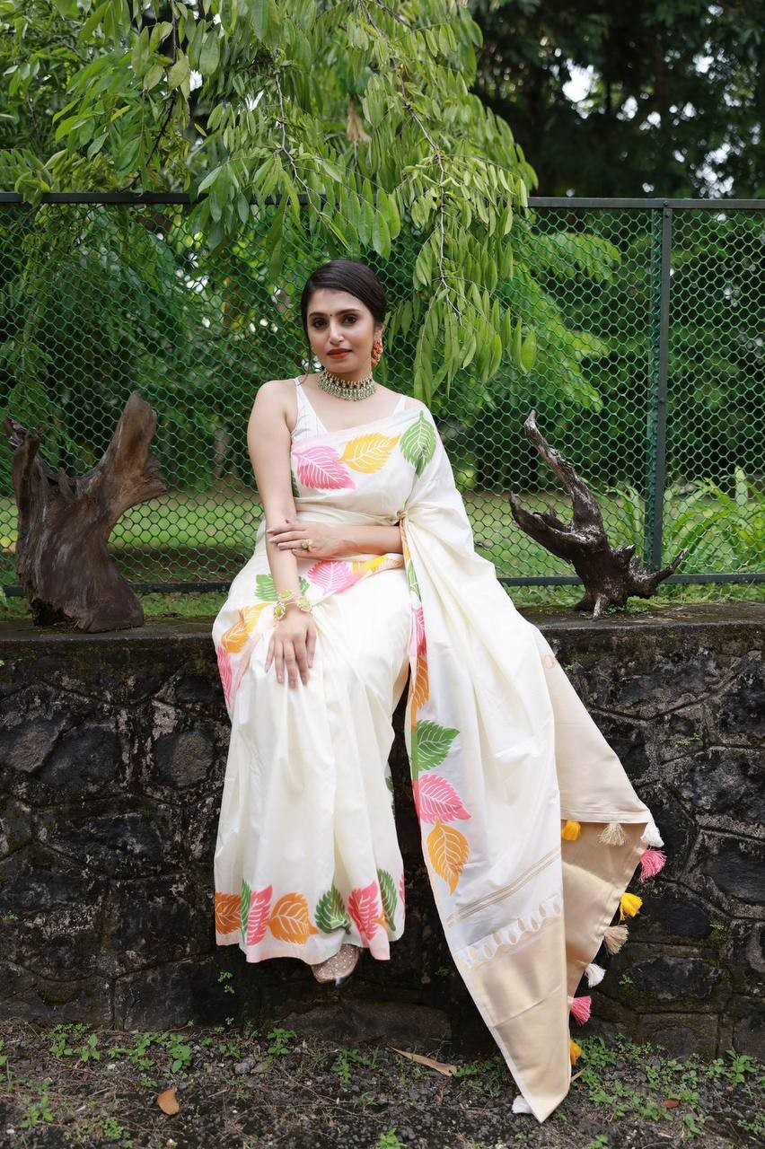 Women Soft Lichi Silk Saree With Blouse Designer Bridal Bollywood Sari