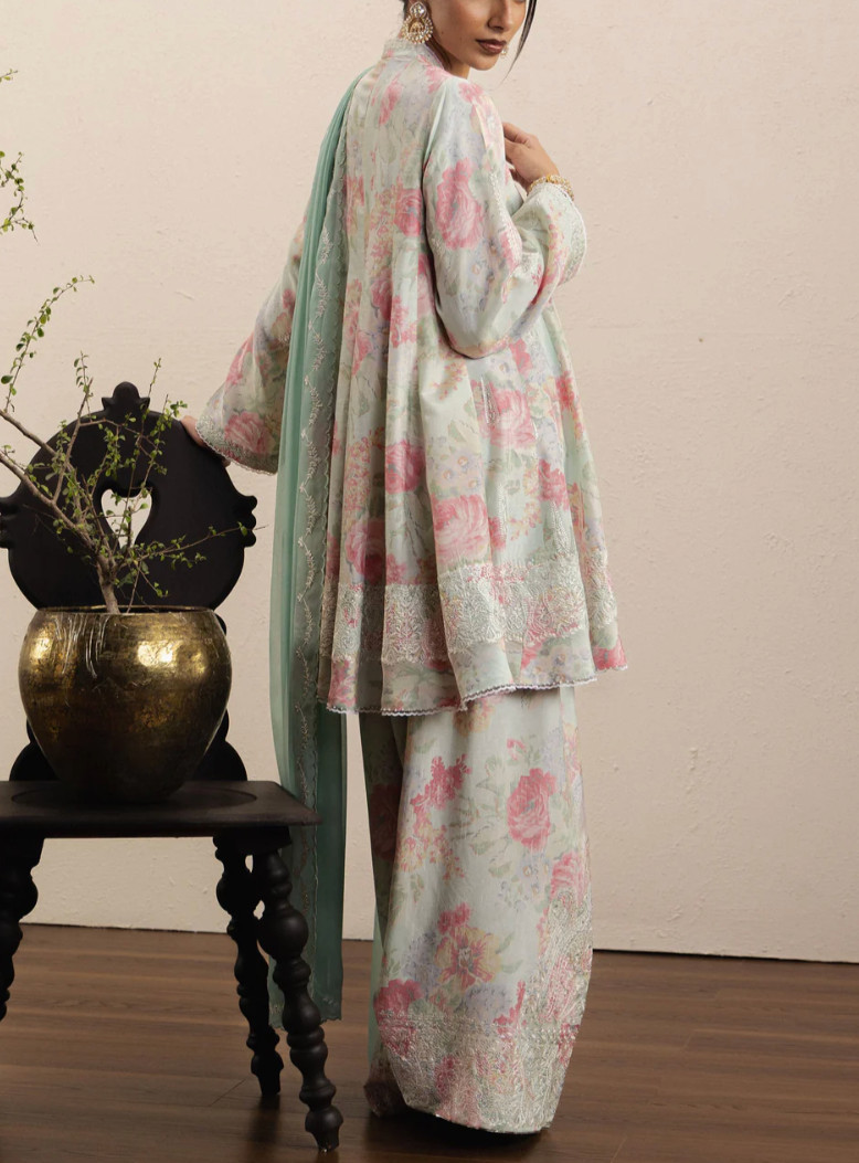 NWT Authentic Zara Shahjahan “Noor” raw silk farshi salwar kameez outfit, Large
