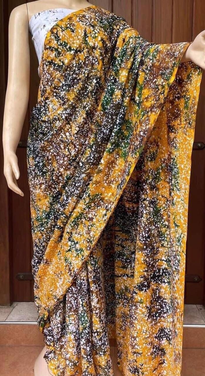 Sri Lankan (Ceylon) Handmade Batik Sarees 100% Pure Cotton Traditional Design