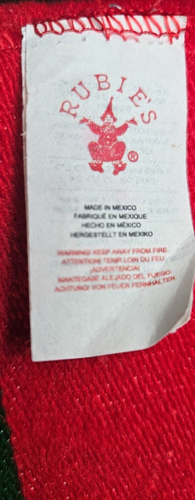 Mexican Red Poncho Tribal Serape One Size Rubies Red Blue Green