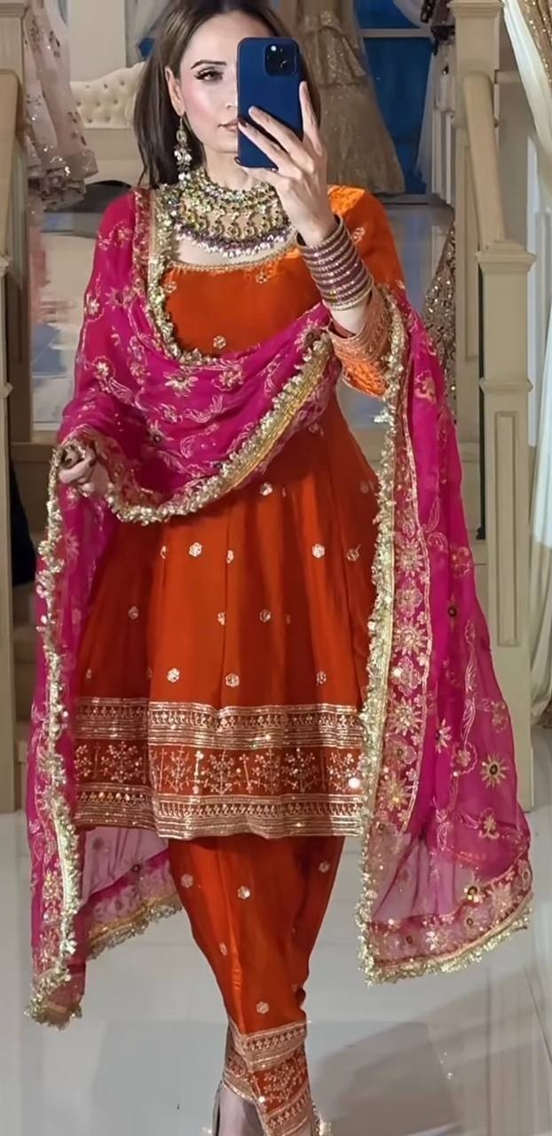 Pakistani Farsi Salwar Kameez Ready to Wear Dhoti Suits Bollywood Wedding Party