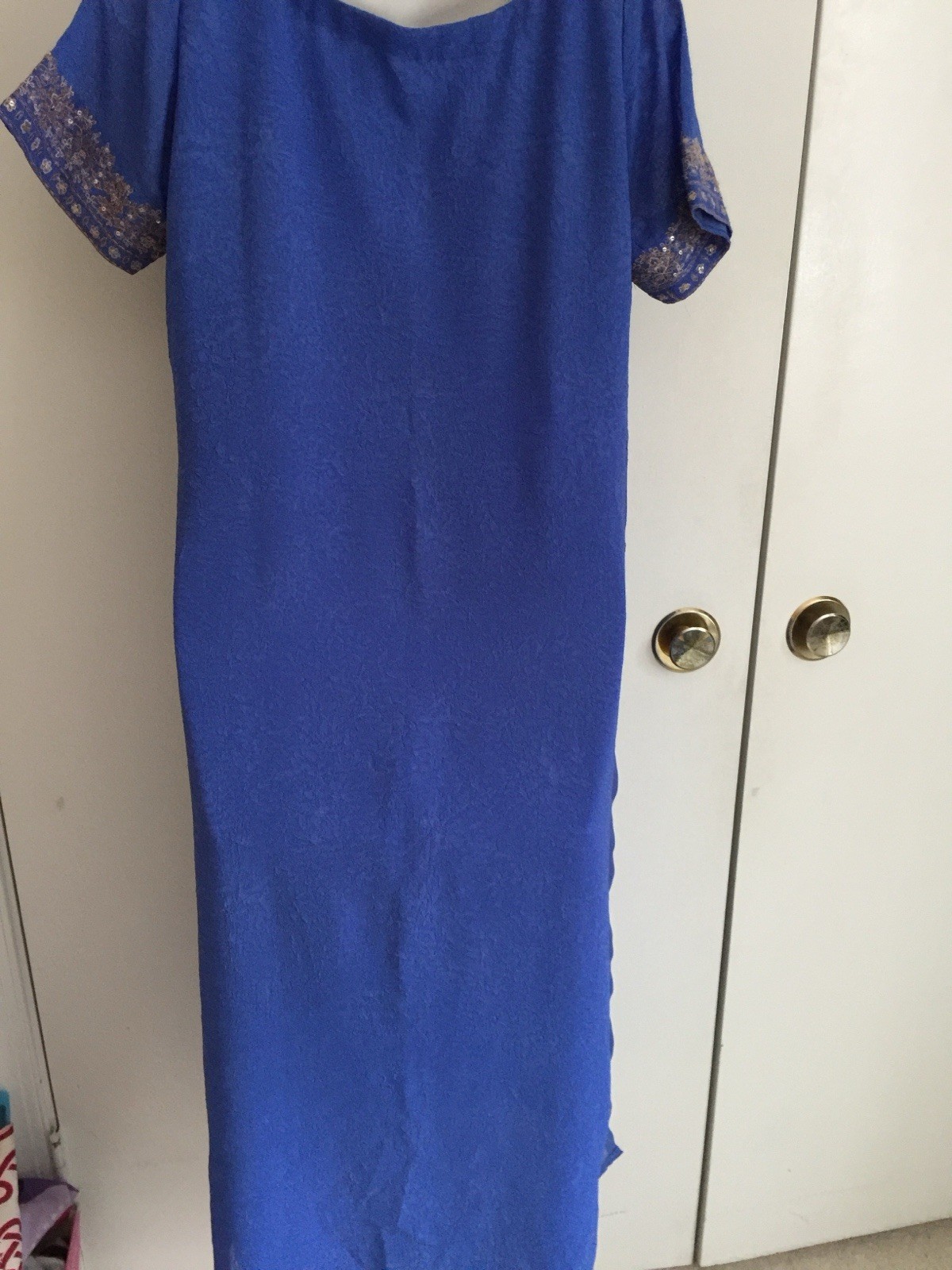 Women’s Girls Lavendar Embroidered Kurta Pant Set |Lined Salwar Suit S-M