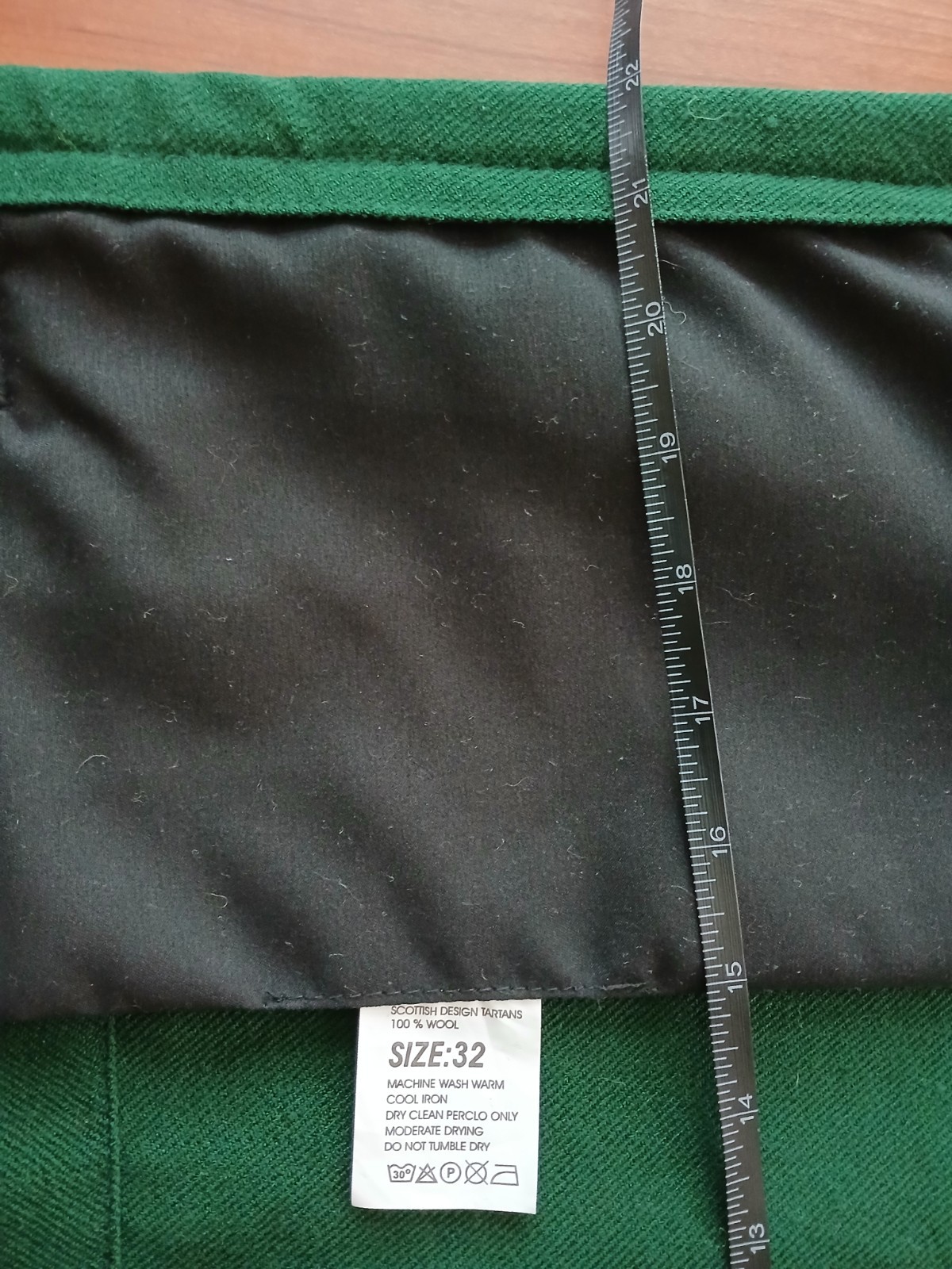 Solid Green Traditional Kilt by UT Kilts with Matching Tie and Flashes
