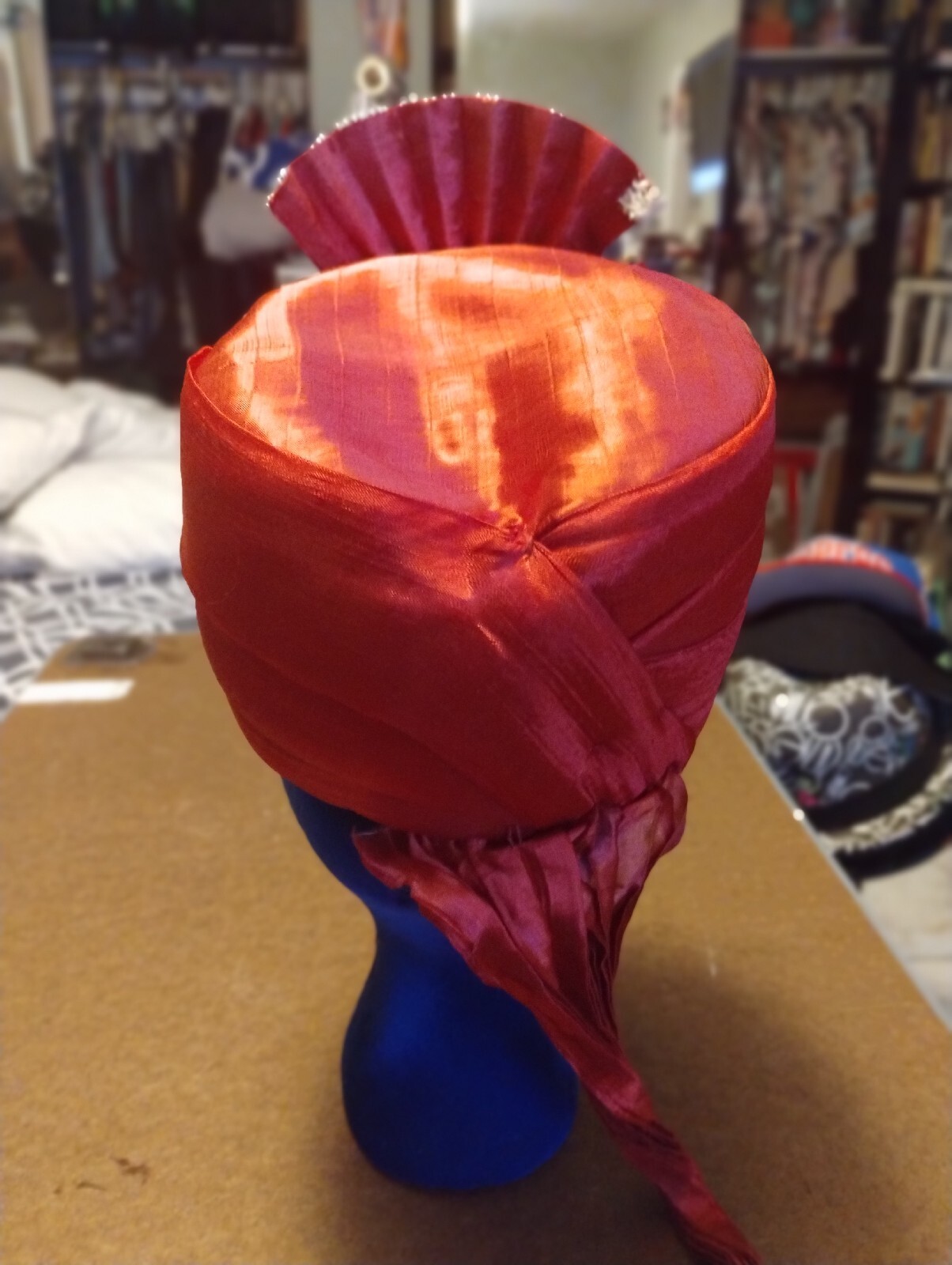Indian Turban for Wedding Royal Maharaja Bhendhej Pagadi Dark Red vintage