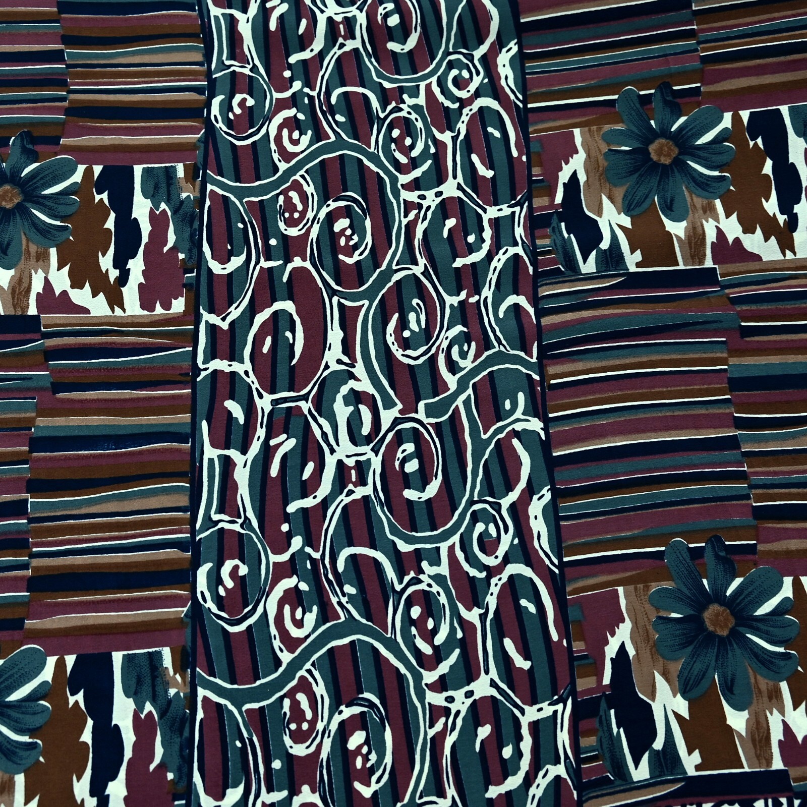 Vintage Sari Pink & Blue Moss Crepe Printed Sarees Craft Fabric 5yd Sewing Soft
