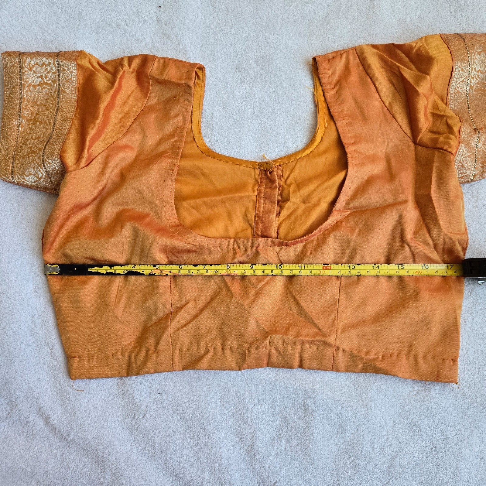 Light orange Banarsi silk saree NEGOTIABLE