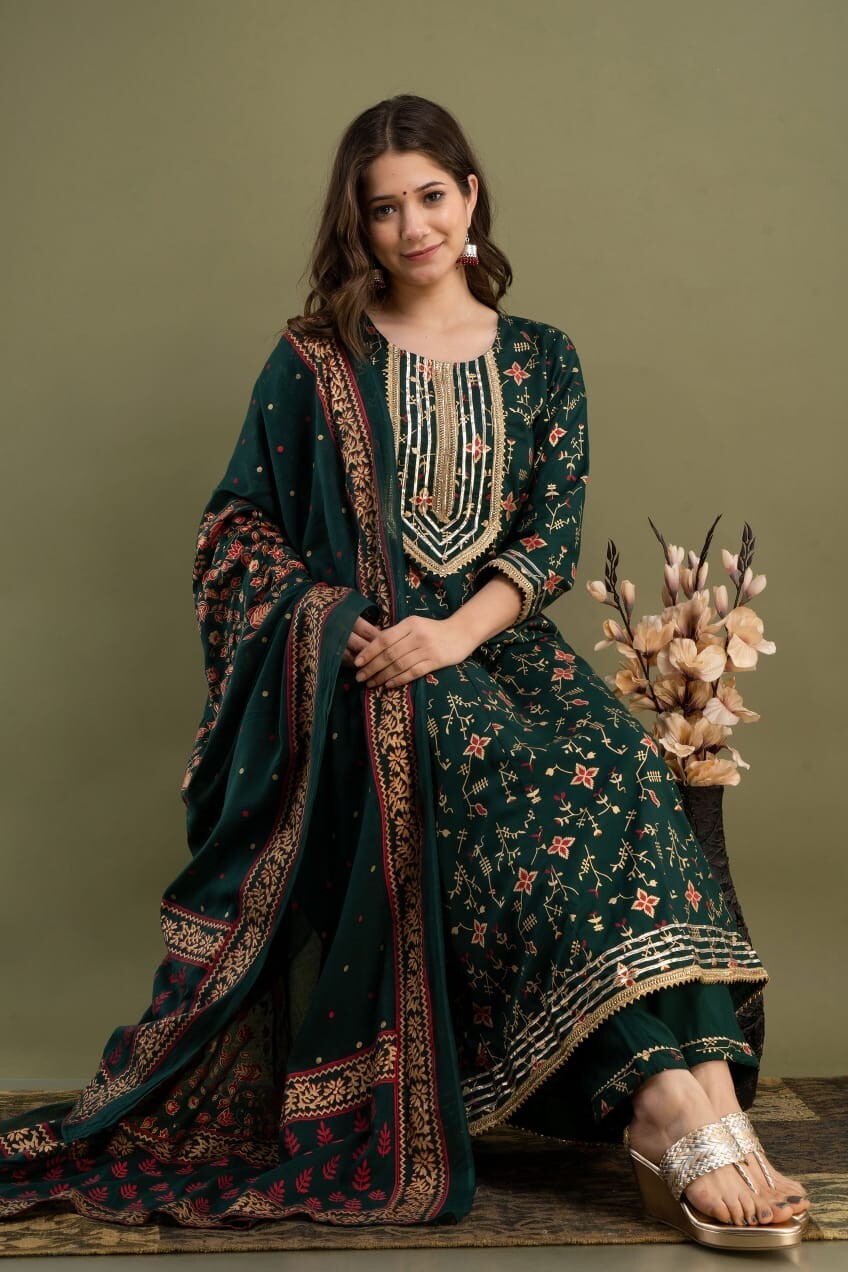 Plus Size 7XL Kurta Palazzo Dupatta Set Indian Eid Special Big Size Salwar Suit