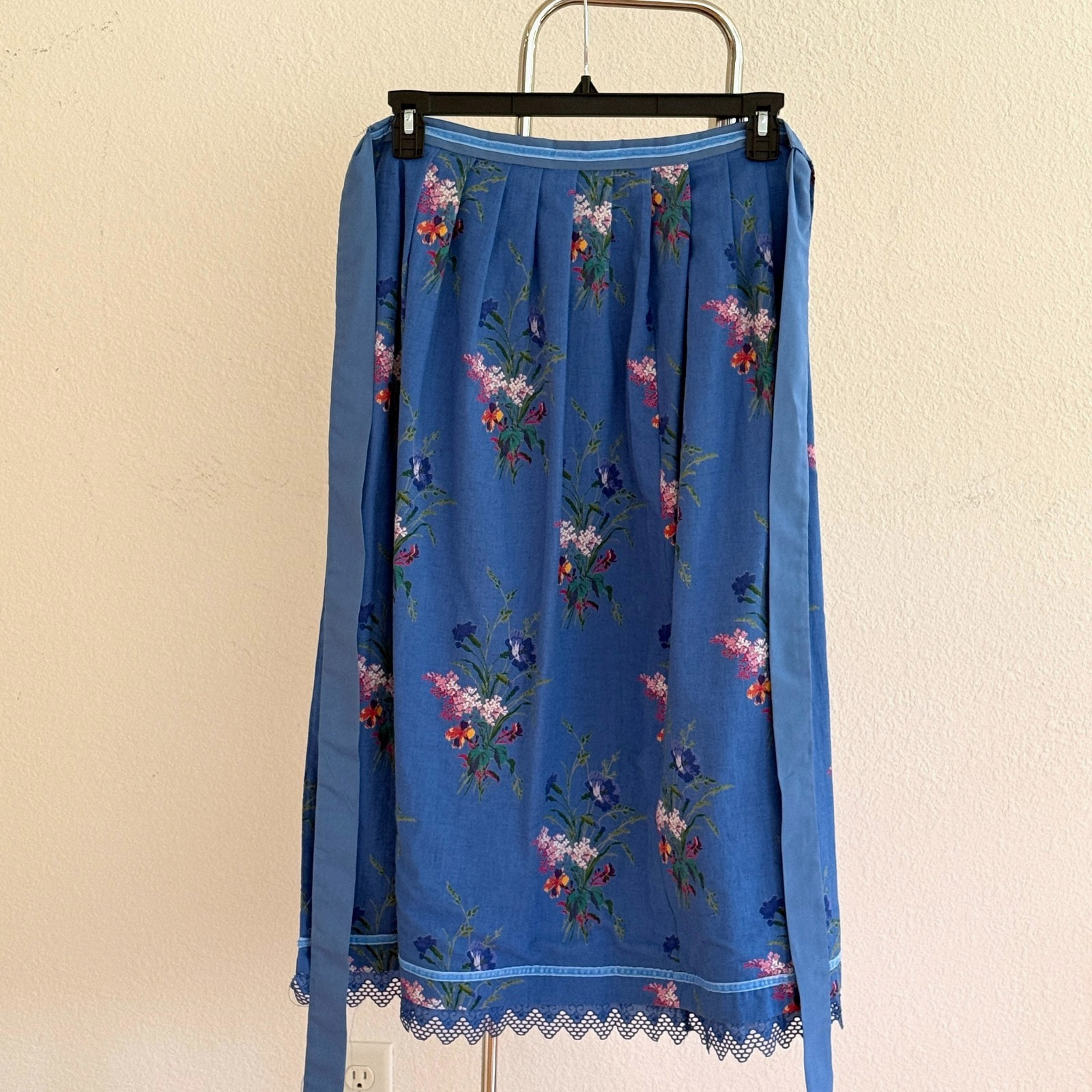 Lavish NORWEGIAN BUNAD APRON NORWAY Blue Handmade Linen & Cotton Fine