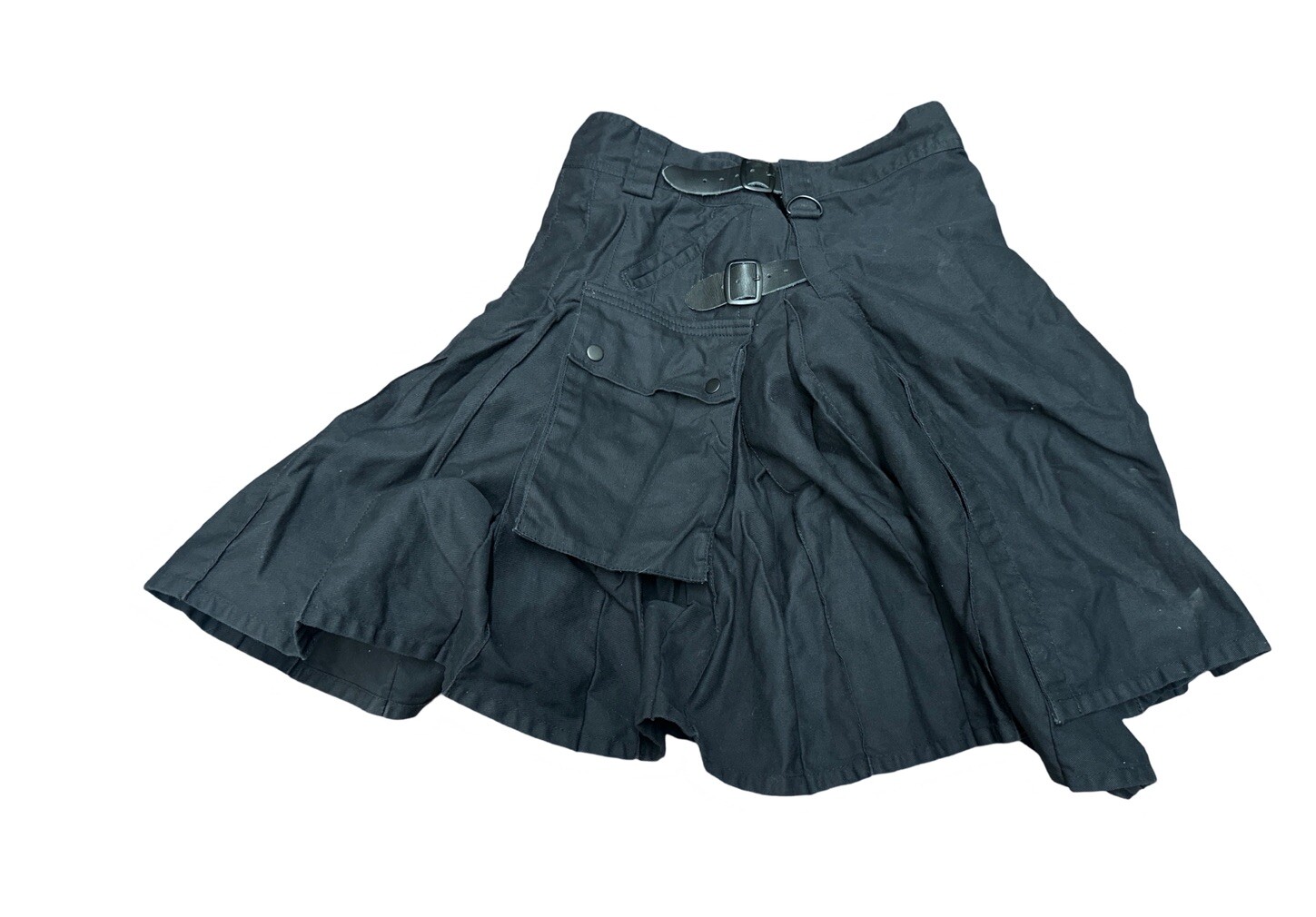 Buzz Kidder Originals of California Black Goth/Utility/Hybrid Kilt Size 32