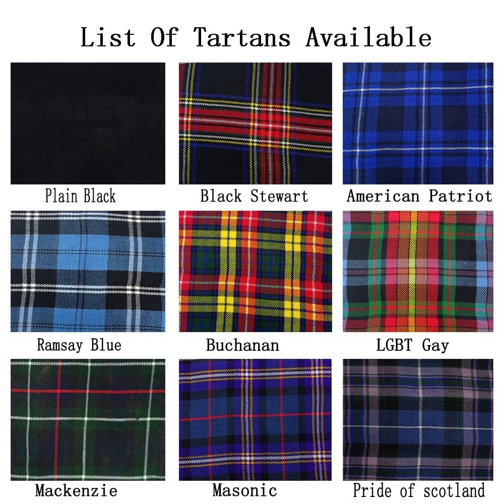 Scottish Vintage Men’s Great Kilt Traditional Kilt Available in 40+ Clan Tartans