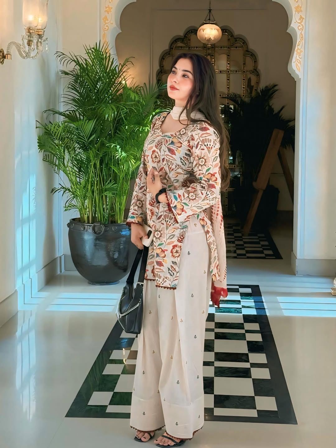 3 PIECE PAKISTANI DESIGNER FARSHI SHALWAR SUIT WEDDING PARTY WEAR WOMEN EID