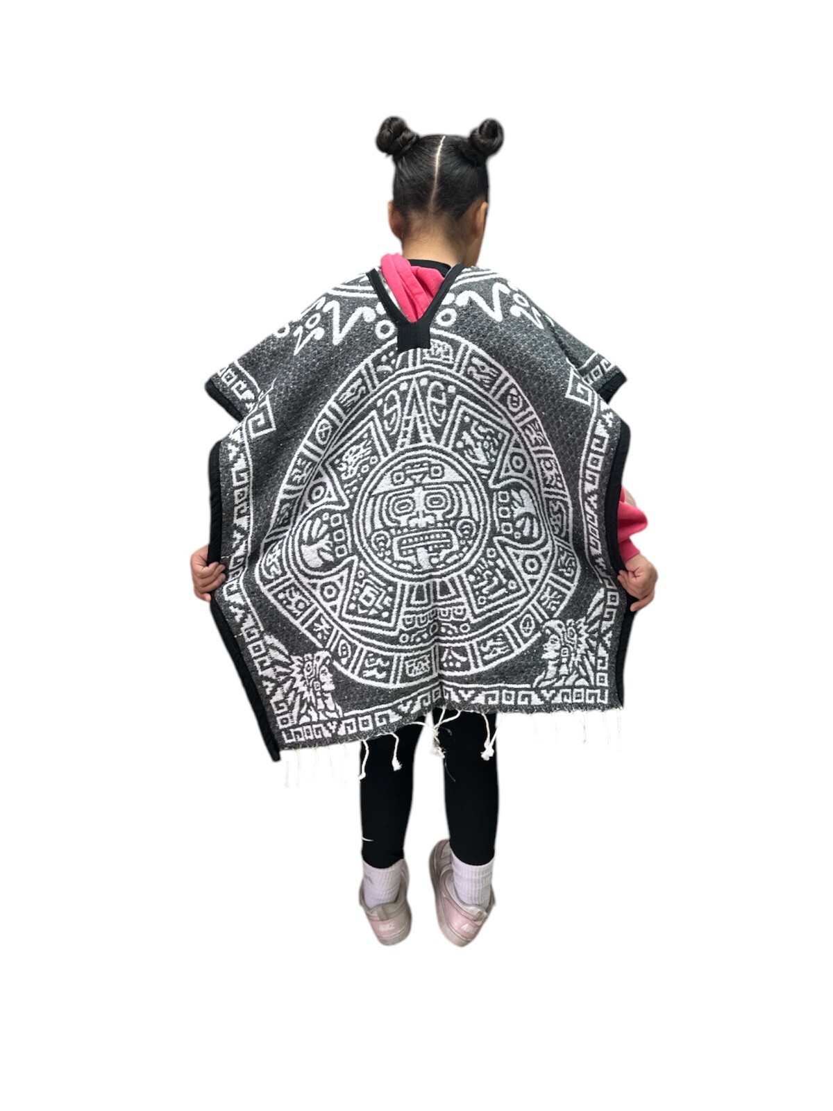 KIDS CALENDARIO PONCHO , UNISEX , BLANKET GABAN , 6-12 YEARS , GRAY