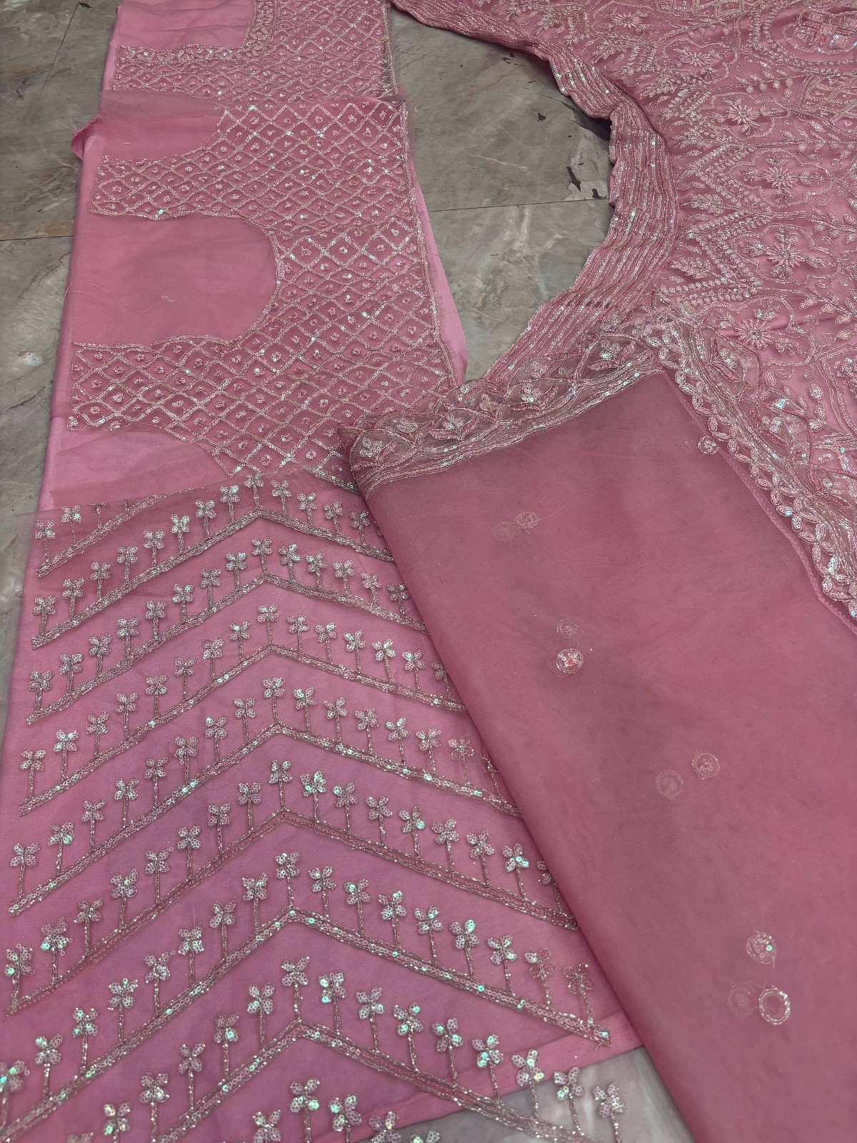 Wedding Special Lehenga Choli Net Fabric Sequins Work Bridal Wear India